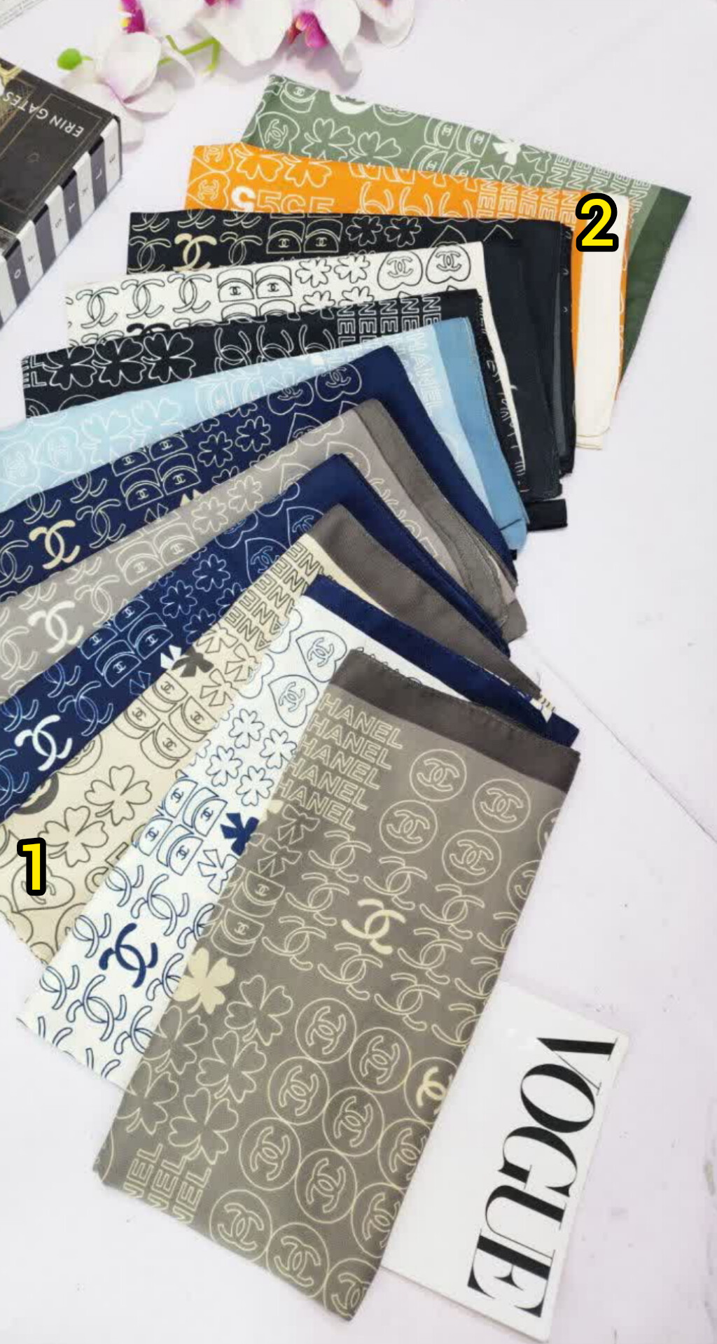 مینی اسکارف ابریشم قواره75 کیفیت پارچه عالی دوخت تمیز