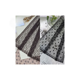 شال طرح قلب و ستاره گل برجسته 75*200مشکی زاغ وارداتی